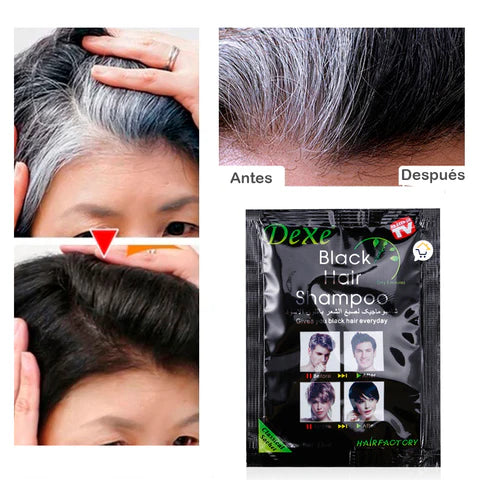 Shampoo Cubre Canas Dexe Black Hair